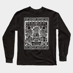 Aztec Beer Hops Dragon Tattoo for dark Long Sleeve T-Shirt